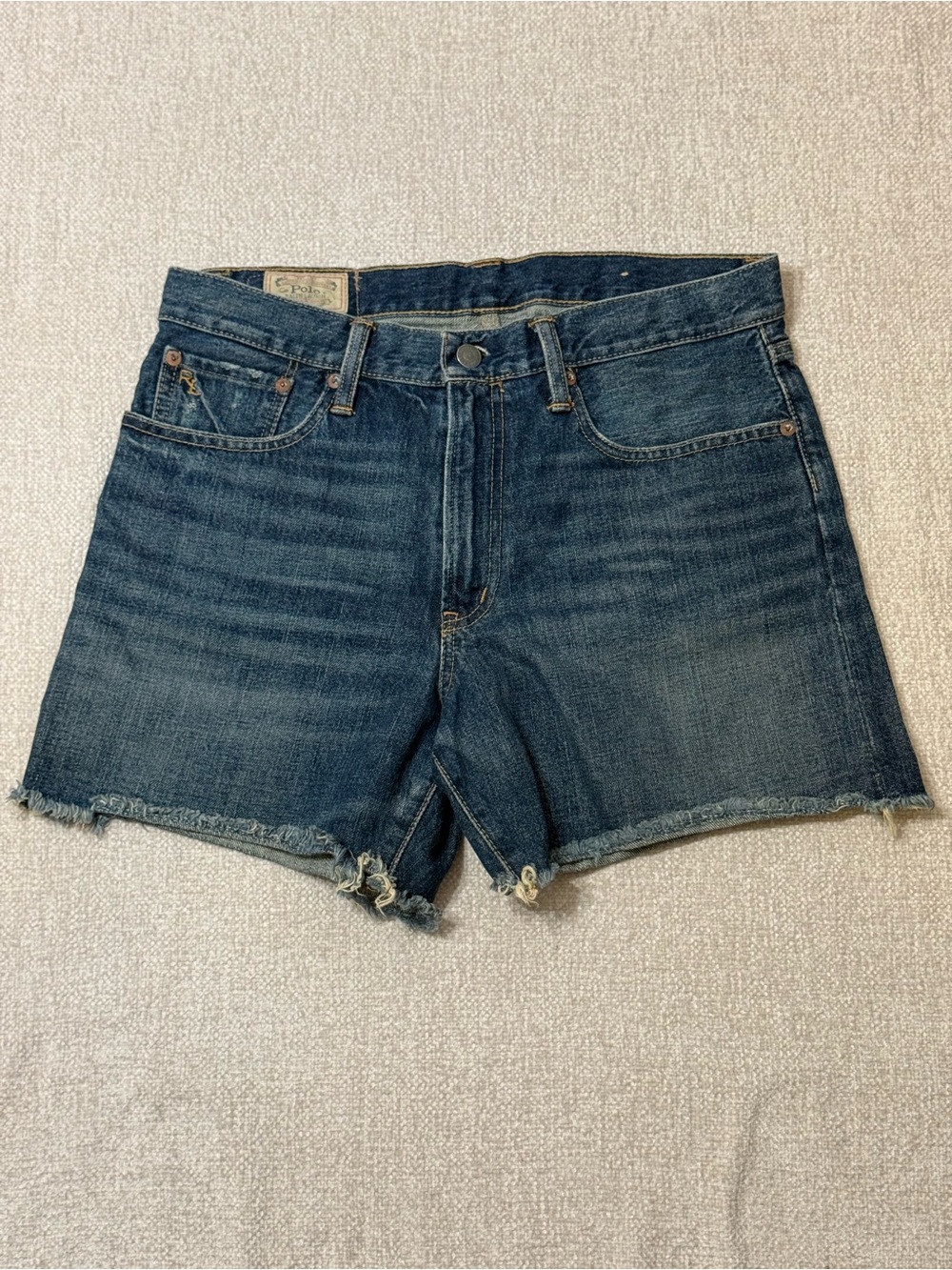 Polo Ralph Lauren Denim Cutoff Shorts 28 Y2K Americana Frayed Jorts
